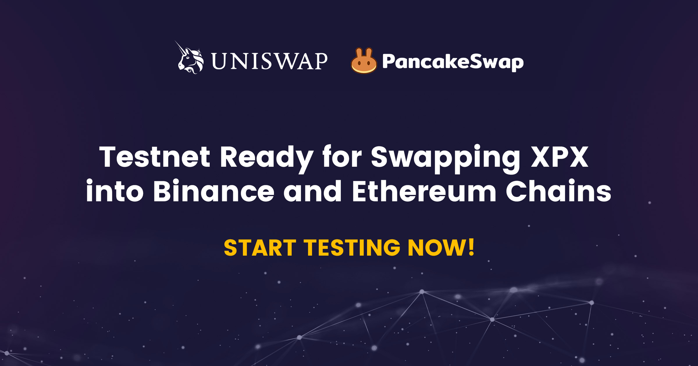 TESTNET READY FOR SWAPPING XPX INTO BINANCE AND ETHEREUM CHAINS