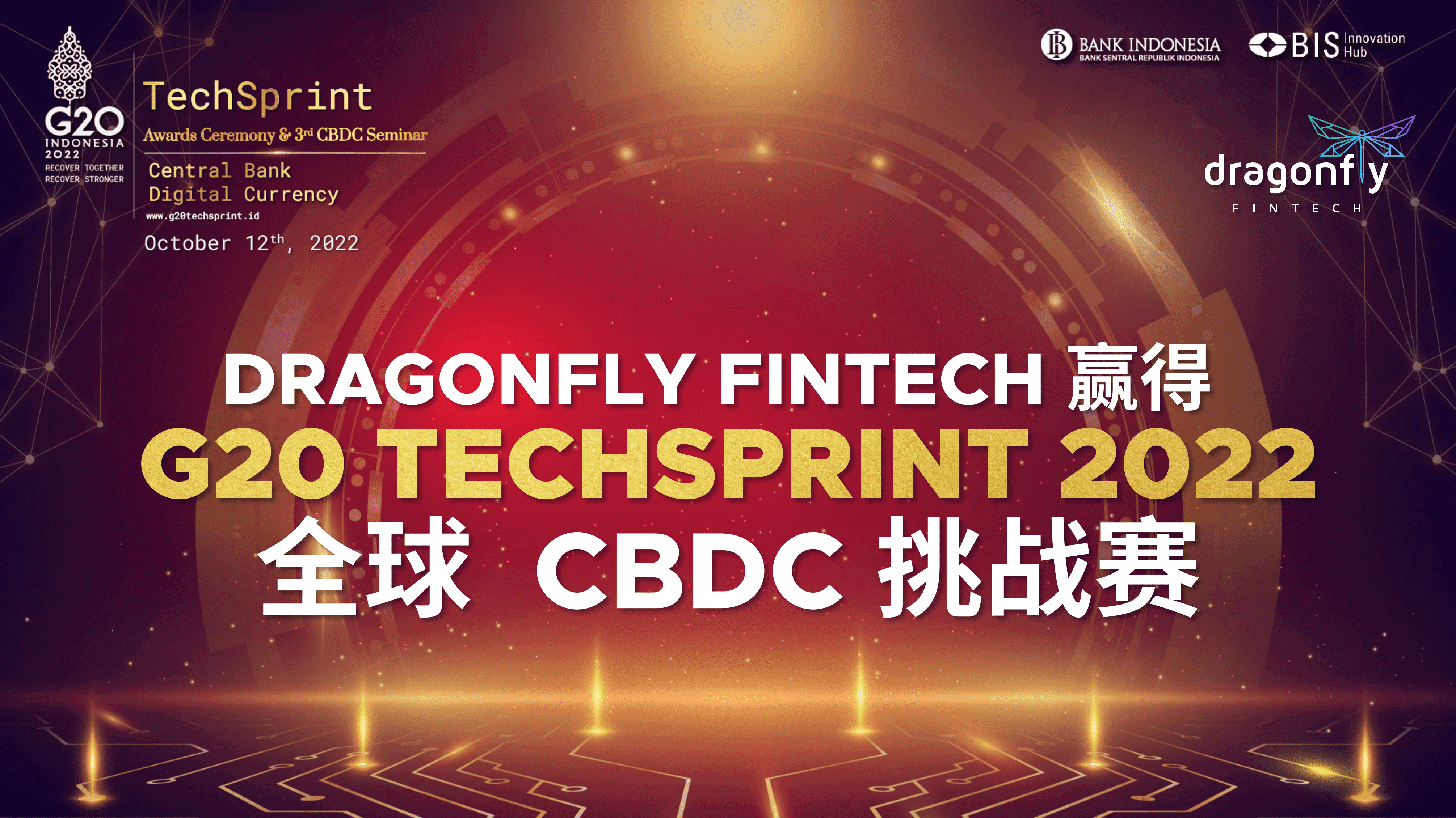 Dragonfly Fintech 赢得 G20 TECHSPRINT 2022 全球 CBDC 挑战赛